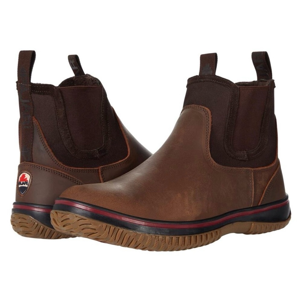 Pajar Canada Men's Sz 11 Brown Leather Gavel Pull-Up Chelsea Boots Waterproof